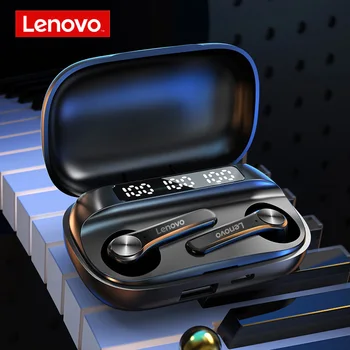 NOVO Lenovo QT81 TWS Fone de ouvido sem Fio Bluetooth Fones de ouvido AI de Controle do Fone de ouvido para Jogos Bass Estéreo Com Microfone de Redução de Ruído tws