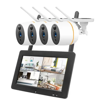 WETRANS Sistema de Câmera sem Fio 1080P ao ar livre de CCTV IP Kit Ecrã Táctil de 7 Polegadas wi-Fi NVR 4CH Conjunto de Câmera de Vigilância de Áudio
