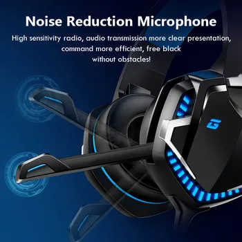 Profissional Fone de ouvido para Jogos Gamer Fones de ouvido Surround de 7.1 canais de Som para Computador PS4 PC com Fios de Fones de ouvido Com Microfone DIODO emissor de Luz Presentes