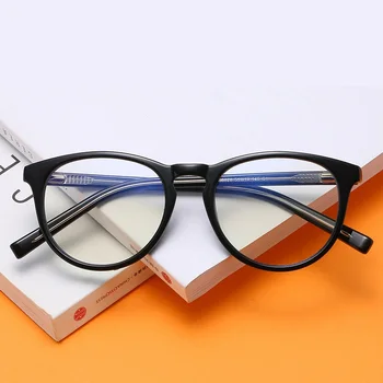 LONSY Retro Clássico Anti Luz Azul Óculos de Leitura Homens Mulheres Óculos de Presbiopia Moda Rodada Óptico Transparente Óculos