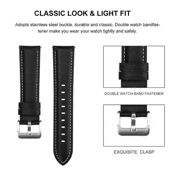 20mm 22mm pulseira de Couro Para Samsung galaxy watch 3 41 45mm Engrenagem esporte S2 S3 Clássico para o active 2 44mm 40mm Faixa de Relógio