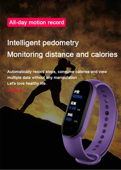 M5 Inteligente Relógios Pulseira Bluetooth do Esporte Relógio de Fitness Tracker Pedômetro Monitor de frequência Cardíaca SmartBand Pulseira para Android IOS