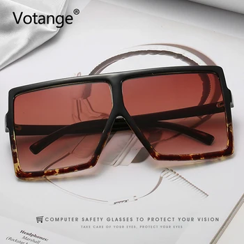 Oversize Óculos de sol das Mulheres da Moda Praça Grandes Óculos com Armação Vintage Retro Óculos Unissex Oculos Feminino gafas de sol E001