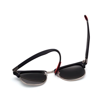 2019 Nova Moda Semi sem aro Óculos de sol Polarizados Homens Mulheres Marca Designer Metade Armação de Óculos de Sol Clássicos Oculos De Sol UV400