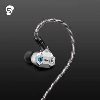 Shuoer Fita Pro Composto Eletrostática Dinâmica Acústica Ajuste de Aparelhagem de Música, Monitor de Audiphile Músico De ouvido Fones de ouvido Fones de ouvido