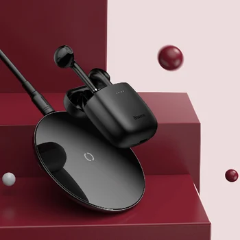 Baseus W04 Esporte TWS Fone de ouvido Bluetooth fone de ouvido sem Fio Bluetooth 5.0 Fone de ouvido Estéreo sem Fio Verdadeiro Fones de ouvido para Huawei Xiaomi