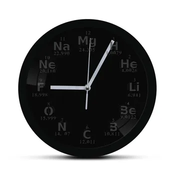 Tabela periódica Elemento Relógio de Parede Ciência Química Elementos de Néon do DIODO emissor de Iluminação Arte de Parede Relógio de Química os Professores de Ciências de Presente
