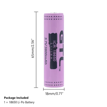 2P GTL Bateria de Lítio 18650 3800mAh de lítio Recarregável de iões de Batteria de Alta Capacidade Células Botão Superior Para a Lanterna elétrica da Tocha do Banco do Poder