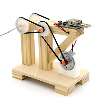 DIY Dínamo Gerador de Modelo de Madeira Invenção Experimento de Ciência Brinquedos de Montar Kits de Material Crianças Criativas de ensino