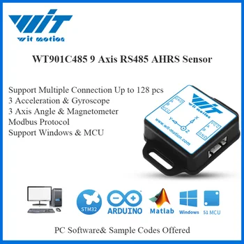 WitMotion WT901C485 Multi-Conectada 9 Eixo RS485 Modbus Sensor de Ângulo + Aceleração + Gyro + Magnetómetro Inclinômetro no PC
