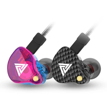 QKZ VK4 ZST Driver Pro Fone de ouvido Destacável Cabo No Ouvido Monitores de Áudio com Isolamento de Ruído Aparelhagem de Música, Esportes Fones de ouvido