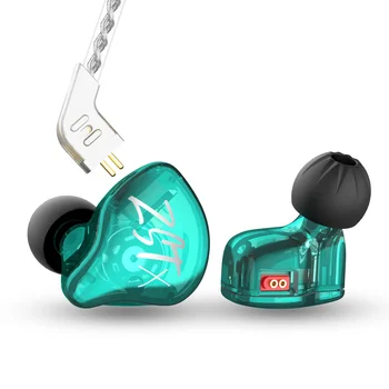 KZ ZST X 1BA+1DD Unidade Híbrida da Em-orelha Fones de ouvido hi-fi de Baixo Esportes DJ Auscultador Auricular Com Prata banhado a Cabo Fones de ouvido KZ ZSTX ZSN