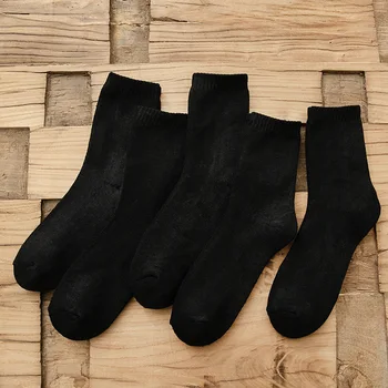 Homens meias quentes de outono e inverno o homem meias grossas de algodão 5, paris, muito homem de negócios, meias sólido meias VKMONY