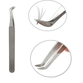 O Novo pinças de aço Inoxidável cílios pinça profissão chicote de extensão de maquiagem, ferramentas de beleza entrega gratuita