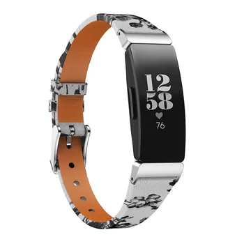 Moda Substituição do esporte pulseira de Couro, Pulseira de Faixa de Relógio de Pulseira novo Esporte Acessórios Inteligentes Para o Fitbit Inspirar/inspire RH