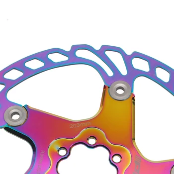 1pcs arco-íris Colorido MTB Bicicleta de Frenagem do Rotor Flutuante de Mountain Bike Disco de Freio Hidráulico Pad 140mm 160mm 180mm 203mm