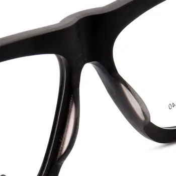 MUZZ Grão de Madeira Retro Oversized Masculino Óptico de Homens de Óculos Clara Acetato de Armações de Óculos de prescrição de Óculos com Armação de