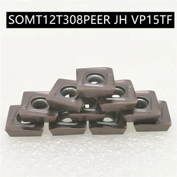 10PCS SOMT12T308PEER JH VP15TF de alta qualidade de metal duro, lâmina de ferramenta para torneamento externo de metal ferramenta para torneamento SOMT12T308