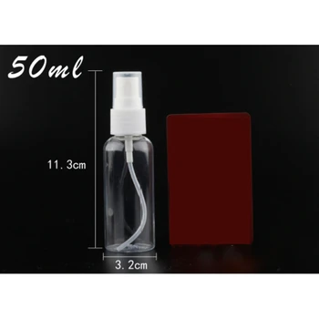 10Pcs 50Ml Portátil Pequeno de Plástico Transparente Vazio Frasco de Spray Garrafas Reutilizáveis