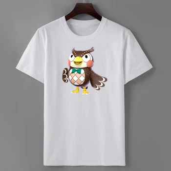 Verão Engraçado De Animal Crossing T-Shirts Mulheres Algodão Tops S-Neck Manga Curta Estética Casual Streetwear Bonito Feminino Tshirts