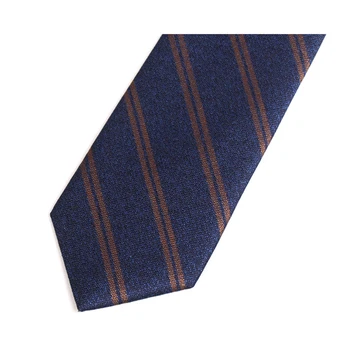 Novos Homens Stripede Gravata Azul 8CM de Largura Laços Para Homens Clássicos de Negócios Laço de Pescoço da Alta Moda de Qualidade Formal Gravata Com Caixa de Presente