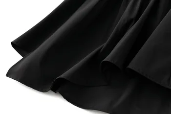 Treutoyeu Design Preto Maxi Longo Goth Saia 2020 Moda De Nova Ruched Sereia Assimétricos, Saias Das Mulheres
