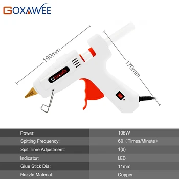 Goxawee Profissional de Cola de fusão a Quente Arma Conjunto com 22pcs a pistola de cola quente varas de cobre bocais e suporte de facas para DIY ferramentas de Reparo