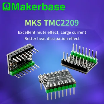 Makerbase MKS TMC2209 2209 Driver de Motor de Passo StepStick impressora 3d de peças de 2,5 A UART ultra silencioso Para SGen_L Gen_L Robin Nano
