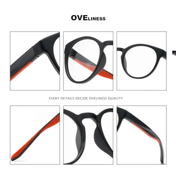 2020 Retro dos homens óculos Redondos olhos óculos de armação homens Óptica Miopia Prescrição Limpar óculos Masculino completo TR90 o óculos de quadros