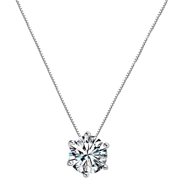 Ataullah Moda Simulado Colar de Diamantes Simples Personalidade de Prata Esterlina 925 Pingente de Jóias para as Mulheres da Cadeia de Festa NW092
