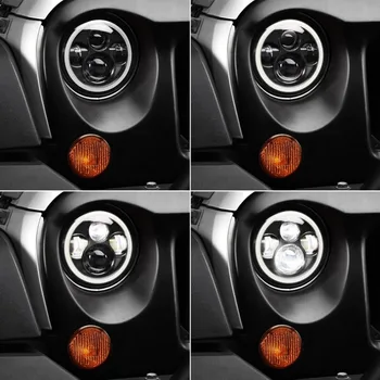 2pcs de 7 Polegadas LED Farol dianteiro Para Jeep Wrangler JK TJ Hummer H1 H2 12V 24V Para Suzuki Samurai Lada 4x4 urbano Niva
