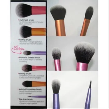 NOVO Tornar-se Brushs 1-3-4-5-6-7pcs Maquillage Real Técnica de Maquiagem Brushs Pó Solto Caixa de Cinto de fundação escova frete grátis