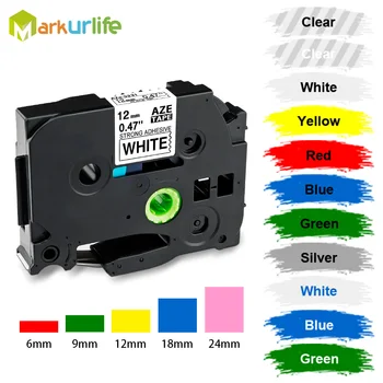 Multicolor Forte Etiqueta Adesiva Fita tze fita Brother p-touch impressoras como TZe-S231 TZe-S131 tzes221 TZe-S621 tzs231