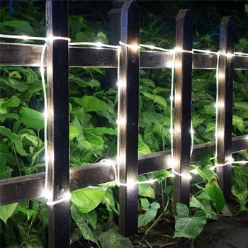 100 LEDs Solar Luz Da Corda Impermeável Corda Luzes Do Tubo Exterior Do Jardim A Árvore Da Lâmpada