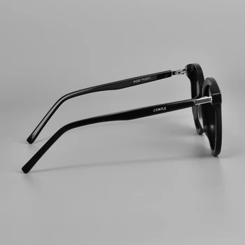 A Marca de moda de Designer de Óculos de sol SUAVE Leste Lua Redonda Acetato Polarizada UV400 Mulheres Homens Lente de Óculos Com a marca de Caso