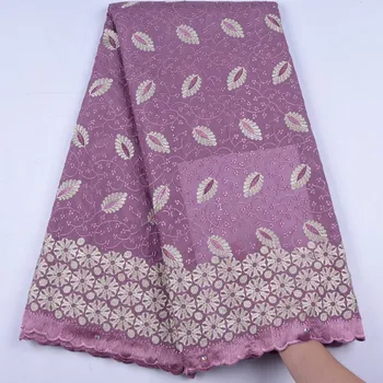 Algodão Africano, Seco Laço De Tecido De Alta Qualidade Nigeriano Tecido De Renda Embroiderey Suíço Em Voile De Renda Na Suíça, Para A Mulher A1663