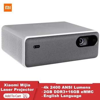 Xiaomi Mijia Projetor Laser ALPD3.0 2400 ANSI Lumens 1920*1080P MIUI TV 16GB curso de mestrado erasmus mundus wi-Fi Bluetooth Dual 10W alto-Falante Home Theater