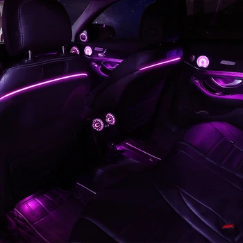 Para a Mercedes novo C/GLC-Classe w205 x253 c200 modificado encosto atmosfera lâmpada original luminoso assento traseiro luz de modificação