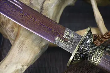 Japonês Curta Espada Samurai, Katana, Wakizashi Afiada Argila Temperado T10 Lâmina De Aço