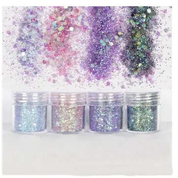 4-5 Garrafas de Glitter em Pó Coisas DIY Nail Art 1mm Bling Paillettes Artesanal de Resina, Jóias Artesanais Decoden Cosméticos Decoração de Lantejoulas