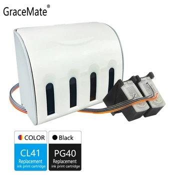 GraceMate Compatível para Canon PG40 CL41 CISS Bulk Ink IP1200 IP1600 IP1800 IP1900 MX300 MX310 MP145 MP150 MP160 MP180 Impressora