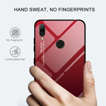 Para o Huawei Honor P Smart Z Mais Y9 Y5 Y6 Y7 Primeiro-Pro 2019 2018 10i 20i Nota 20 10 Lite V20 Gradiente Temperado Tampa da caixa do Telefone