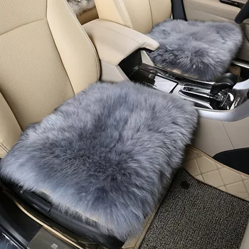 Assento Para Cadeira de Escritório Sofá de carro no Exterior Suave longo do luxuoso Tapete de pele de Carneiro Quente de Lã Peludo Tapete em Carpete Almofadas de Jogar Travesseiro