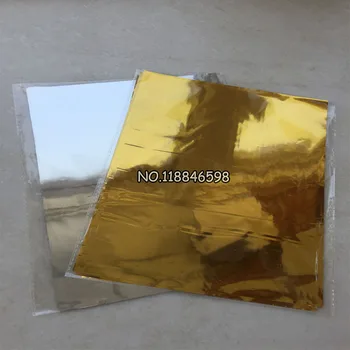 Ouro (50pcs)e Prata(Cinqüenta Pcs) Folha de Carimbo Quente Papel Laminador de Laminação Transfere na Elegância Impressora Laser A4 21x29cm