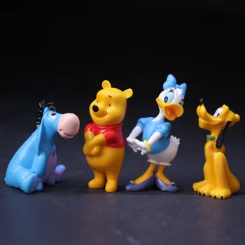 Disney Animation Anime Identificador De 8 De Minnie Do Mickey Pato Donald Urso Pooh Estatueta De Decoração Do Bolo