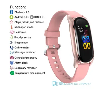 Temperatura Inteligente Banda Mulheres Homens Smartband de Fitness Tracker Inteligente Pulseira Para Android IOS Pulseira Impermeável Inteligente pulseira