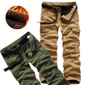 Calças De Homens Primavera, Outono De Camuflagem Sportting Militar Camo Pants Masculina Além De Veludo Grosso Calças Compridas, Calça Casual