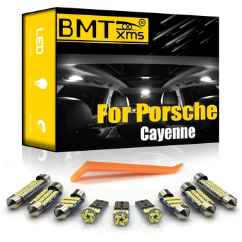 BMTxms Para o Porsche Cayenne 2 958 92A 9PA 955 2002-2018 Veículo LED Interior Mapa de Cúpula do Tronco Espelho de maquilhagem Kit de luzes de Lâmpadas Canbus