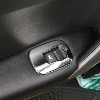 Xburstcar para Peugeot 2008 2019, O Carro ABS Cromado Interior do Tirante da Janela Tampa do Interruptor Windows Guarnição Adesivo Acessórios