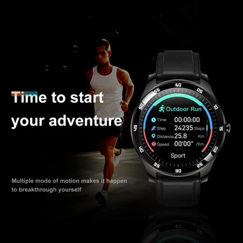Rogbid GT Smart Watch, homens Cheios de Toque Smartwatch Impermeável frequência Cardíaca BP PPG Monitor de Sono Inteligente Relógio Para Android IOS Telefone 4G